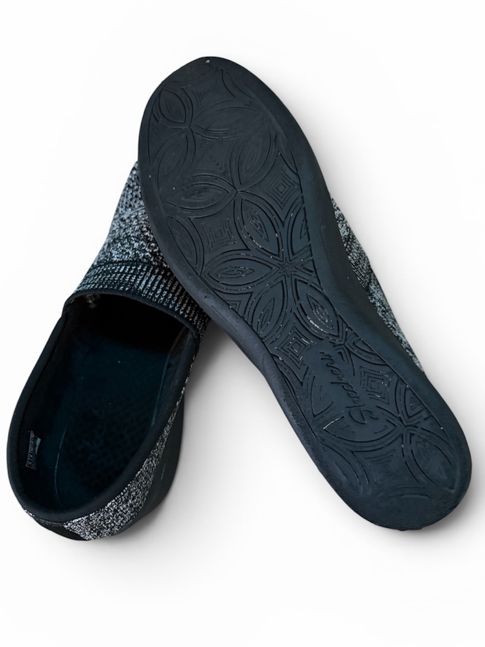Skechers Black and Gray Knit Slip-On Loafers - Picture 6 of 9